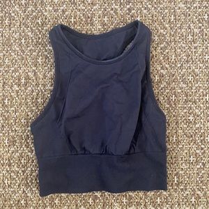 Lulu lemon high neck black sports bra